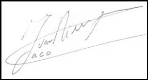 jaco-handtekening